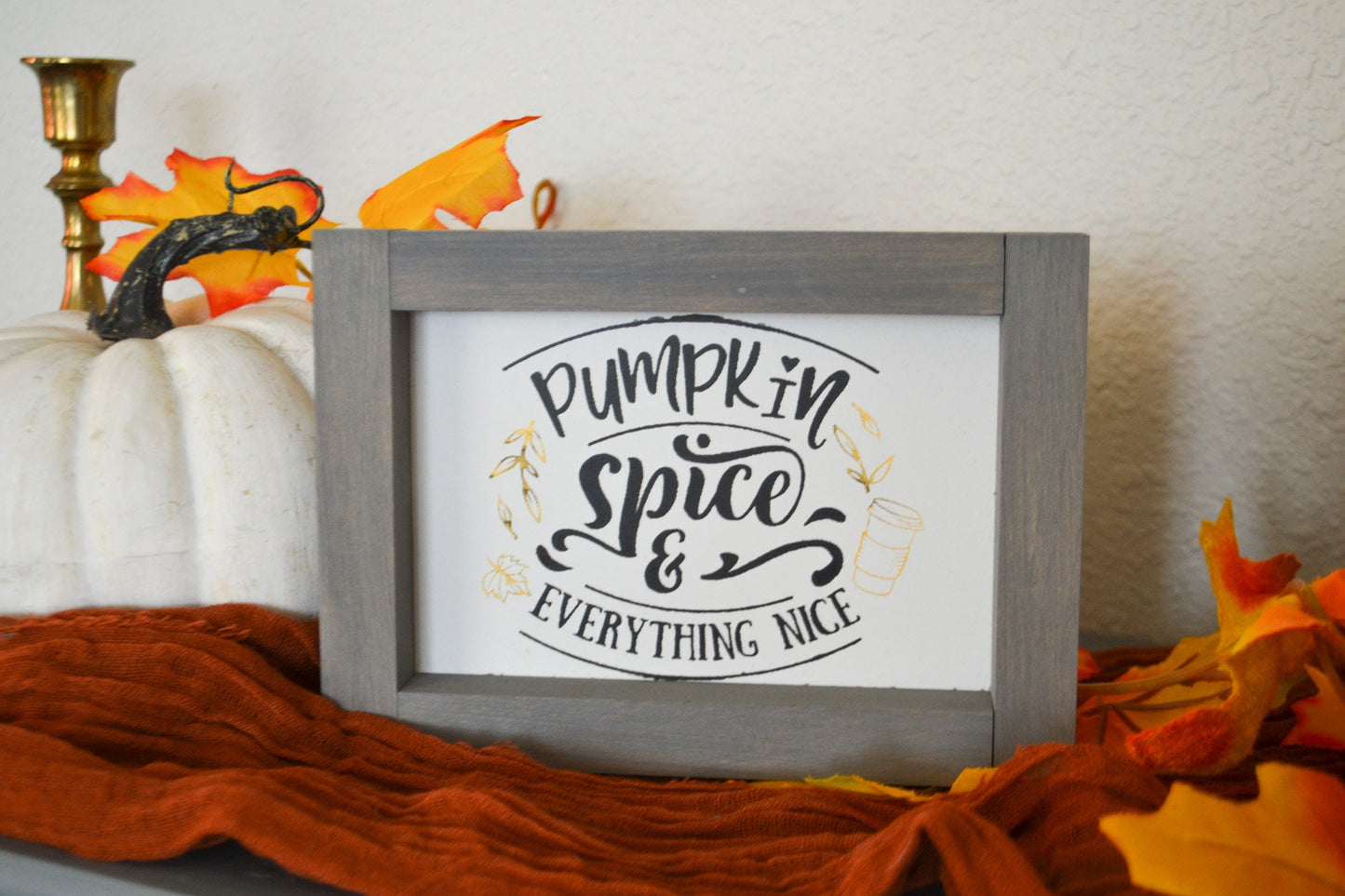 Pumpkin Spice Sign, Fall Decor, Tiered Tray Decor, Hello Fall, Fall Love, Autumn Decor