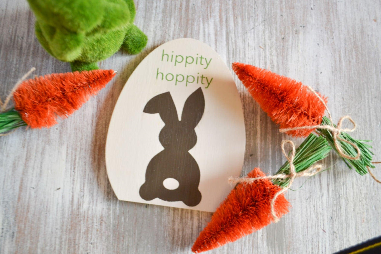 Hippity Hoppity Bunny Easter Wood Sign-Tiered Tray Decor-Mini Easter Sign-Mini Sign for Tier Tray