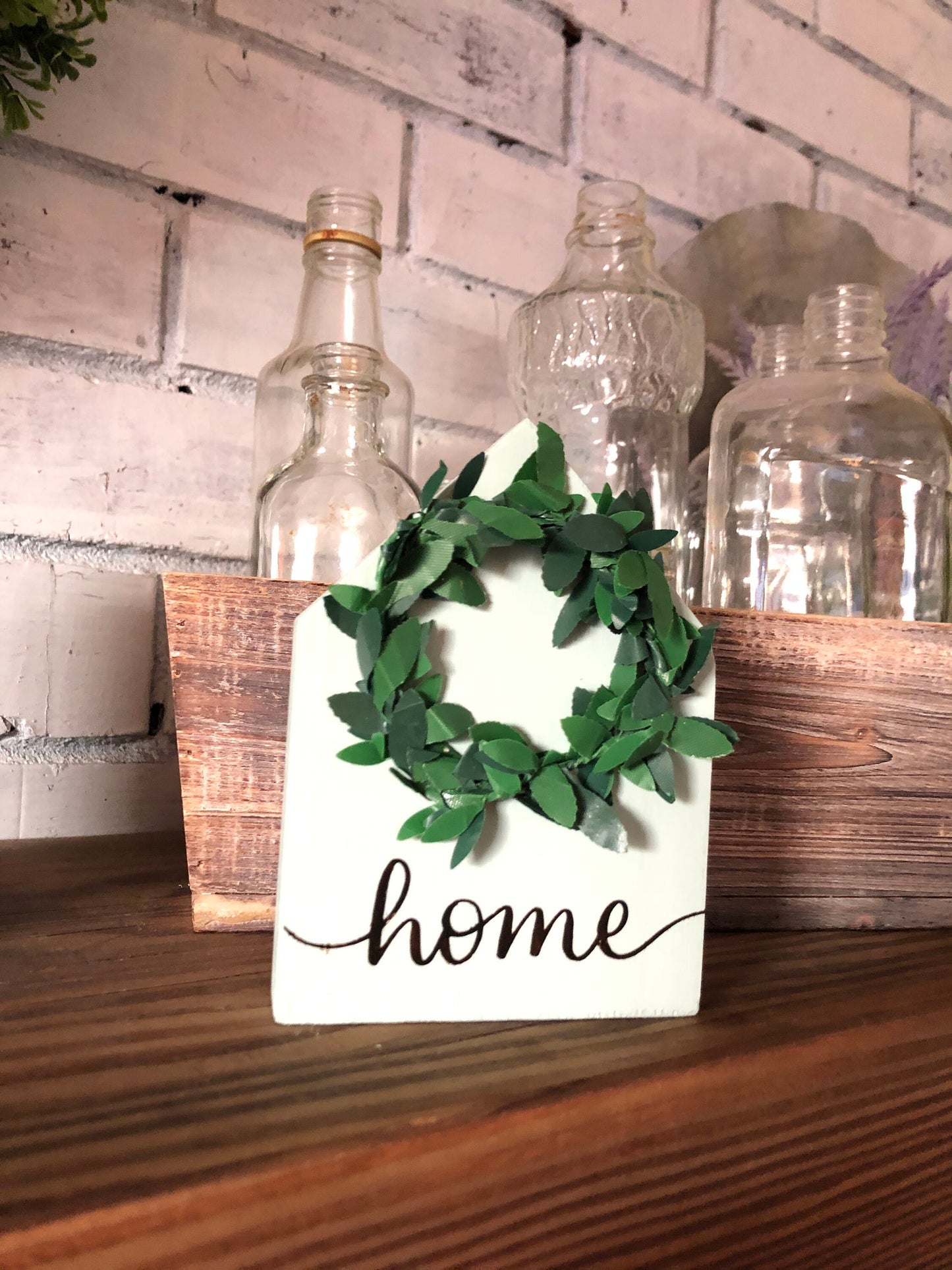 Mini Home Wreath House Decor-Mini Sign Decor-Tiered Tray Decor-Farmhouse Decor