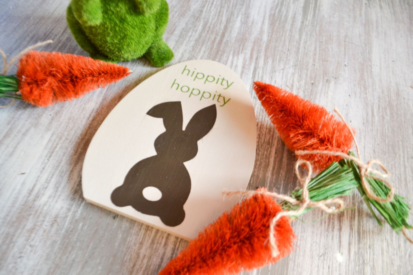 Hippity Hoppity Bunny Easter Wood Sign-Tiered Tray Decor-Mini Easter Sign-Mini Sign for Tier Tray