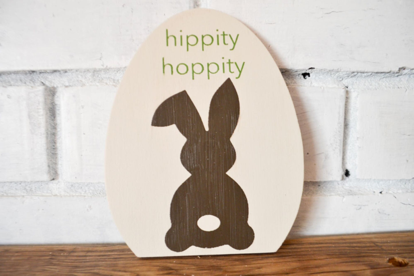 Hippity Hoppity Bunny Easter Wood Sign-Tiered Tray Decor-Mini Easter Sign-Mini Sign for Tier Tray