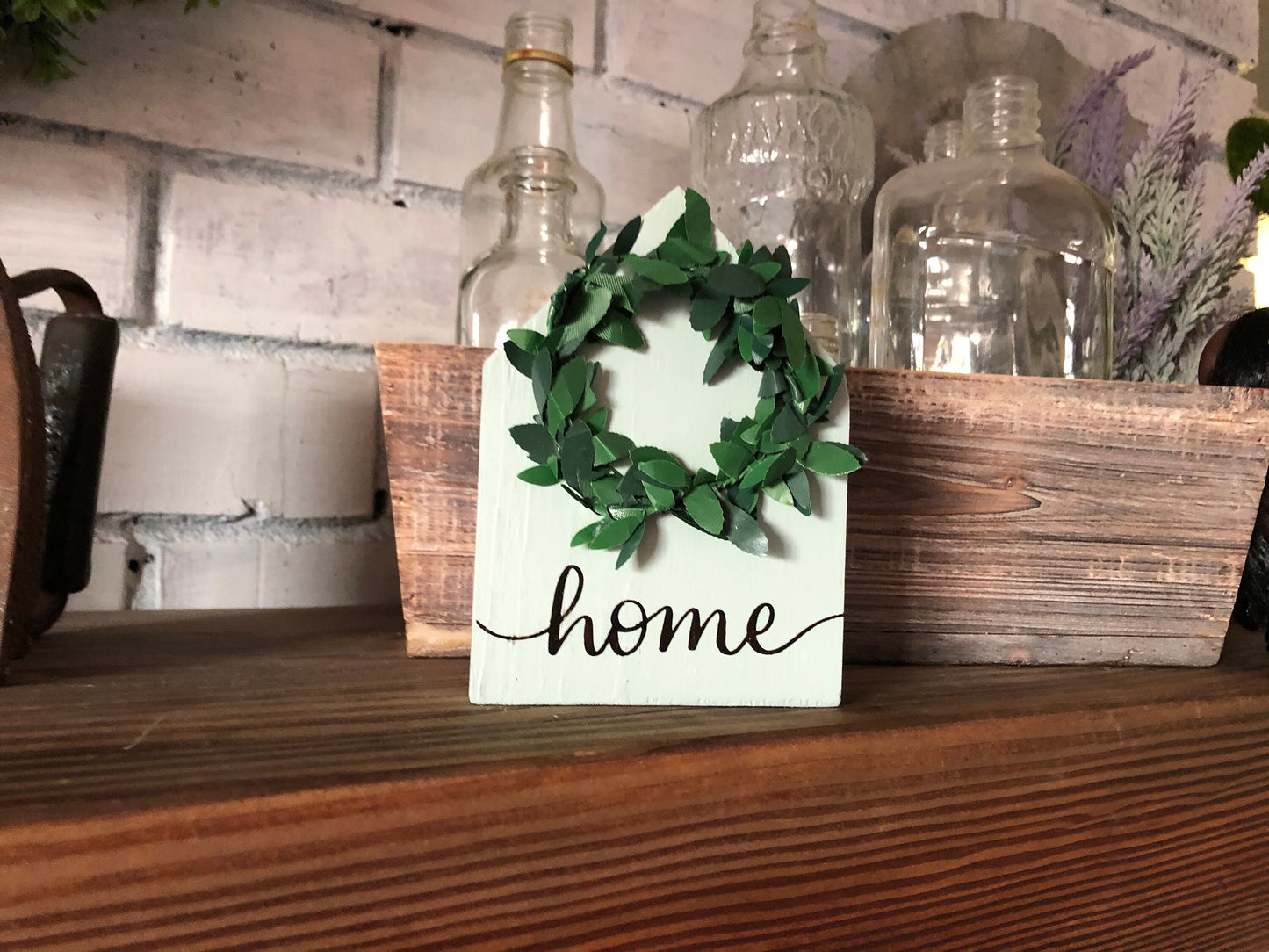 Mini Home Wreath House Decor-Mini Sign Decor-Tiered Tray Decor-Farmhouse Decor