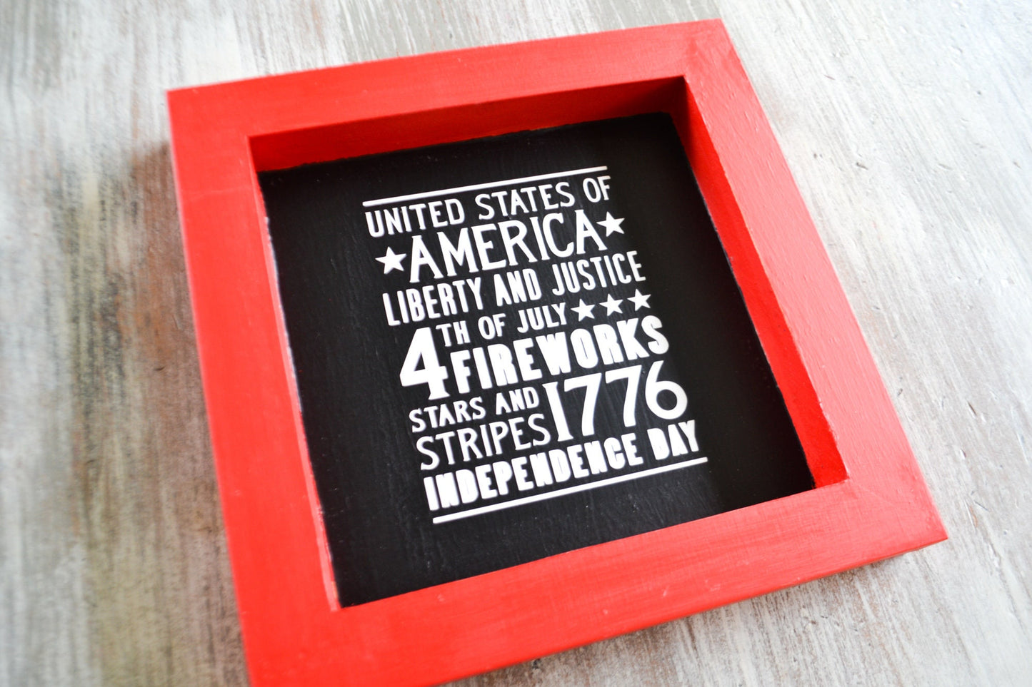 4th of July Small Wood Sign-USA Decor-4th of July Decor-Independence Day-Summer Decor-Americana Decor