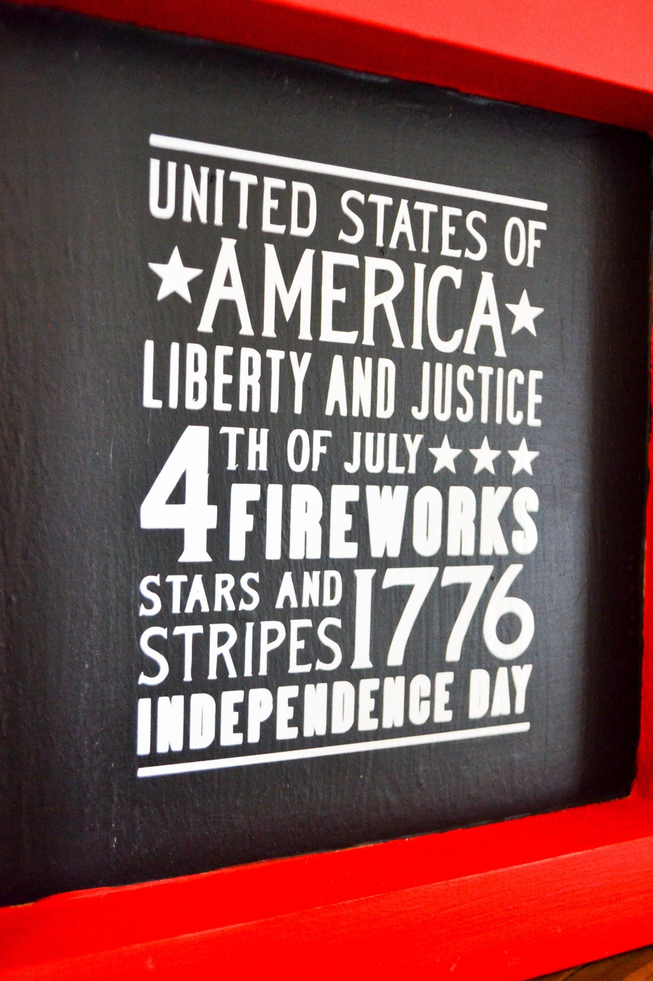 4th of July Small Wood Sign-USA Decor-4th of July Decor-Independence Day-Summer Decor-Americana Decor