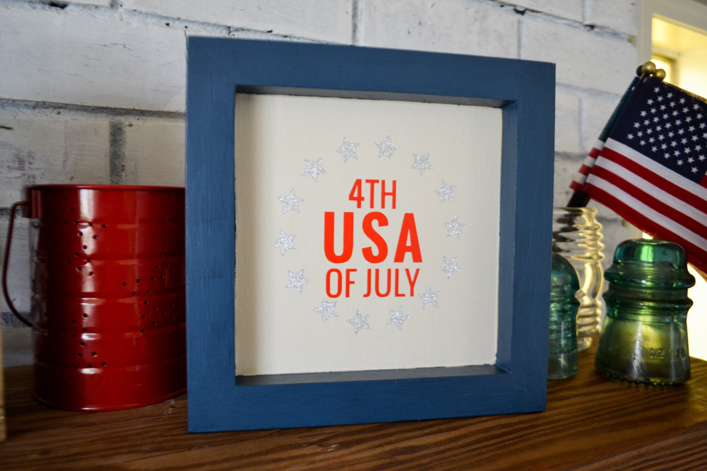 4th of July Small Wood Sign-USA Decor-4th of July Decor-Independence Day-Americana Decor-Summer Decor