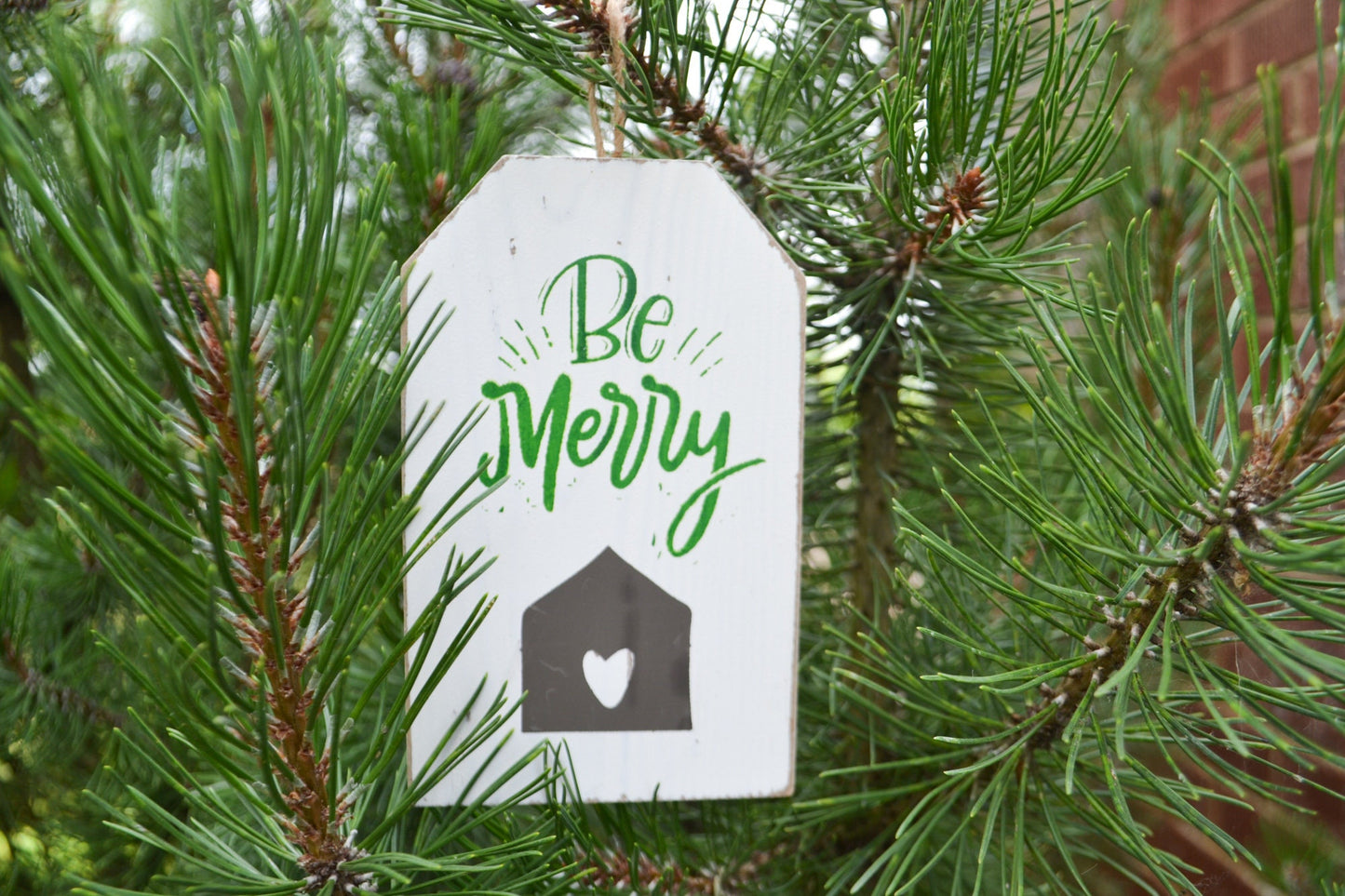 Rustic Farmhouse Tag Ornament-Shabby Chic Christmas-Rustic Christmas Ornament