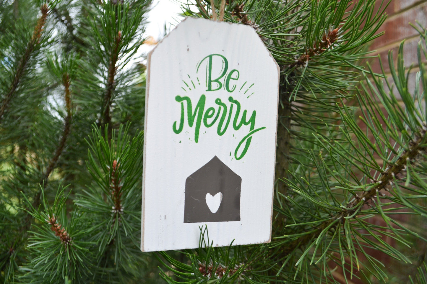 Rustic Farmhouse Tag Ornament-Shabby Chic Christmas-Rustic Christmas Ornament