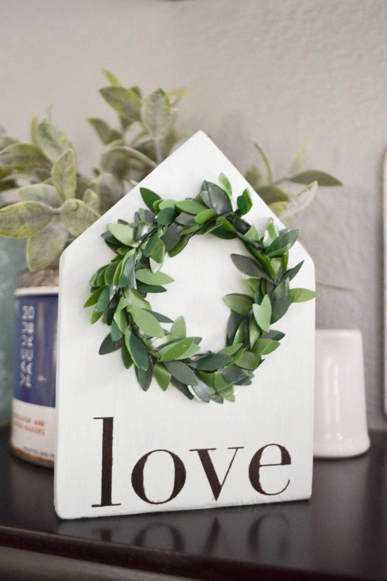 Mini Love Wreath House Decor Mini Sign Decor Tiered Tray Decor Love Decor Farmhouse Love