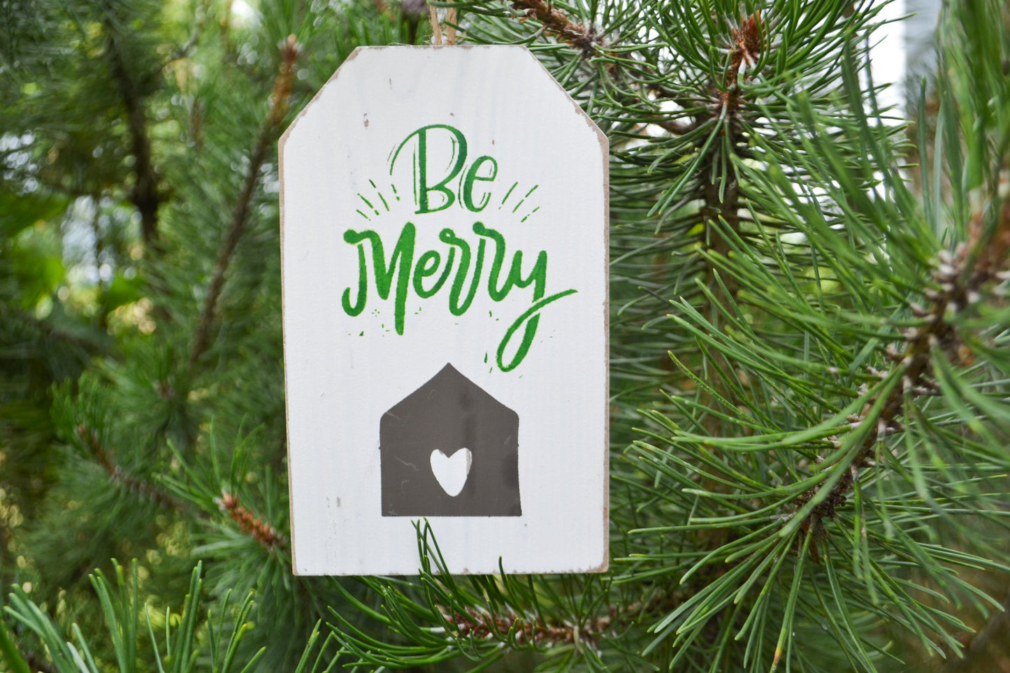 Rustic Farmhouse Tag Ornament-Shabby Chic Christmas-Rustic Christmas Ornament