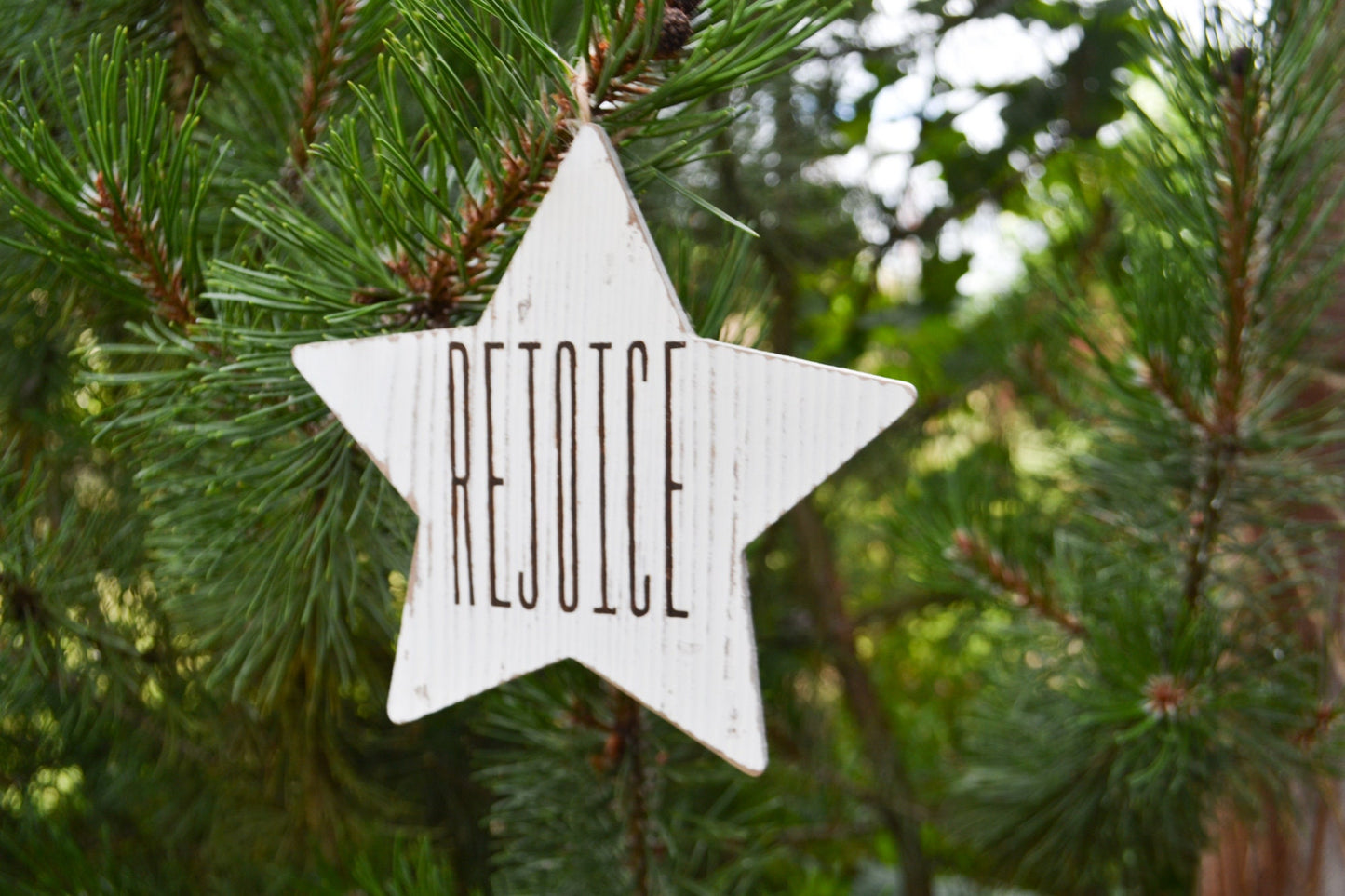 Rustic Farmhouse Star Ornament-Shabby Chic Christmas-Rustic Christmas Ornament