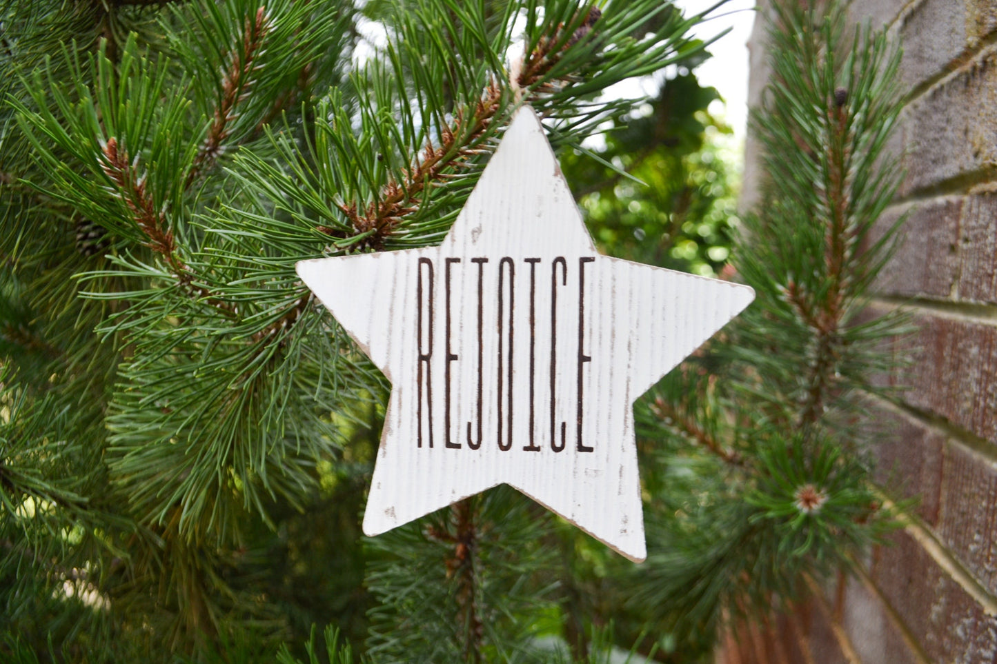 Rustic Farmhouse Star Ornament-Shabby Chic Christmas-Rustic Christmas Ornament