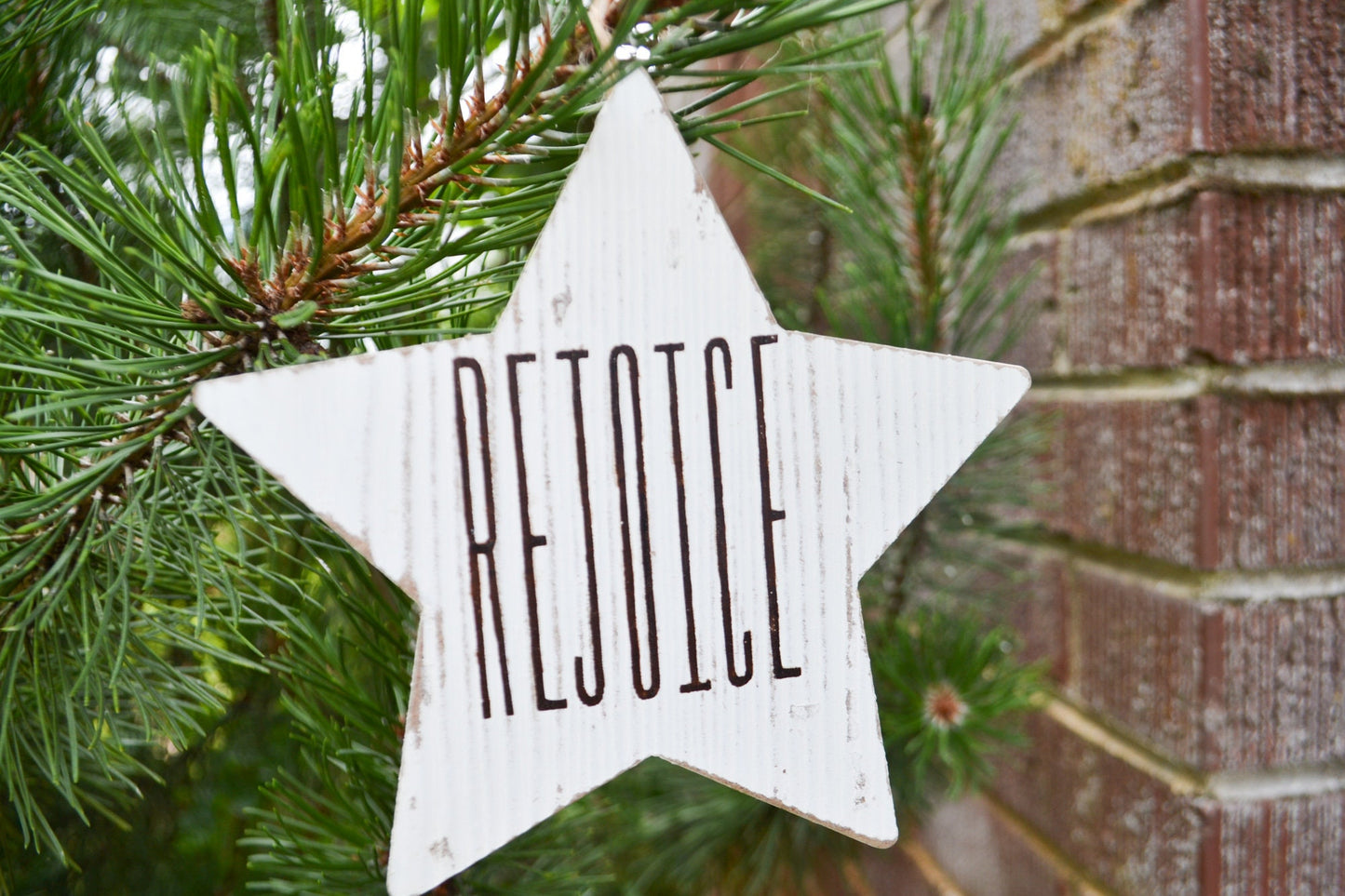 Rustic Farmhouse Star Ornament-Shabby Chic Christmas-Rustic Christmas Ornament