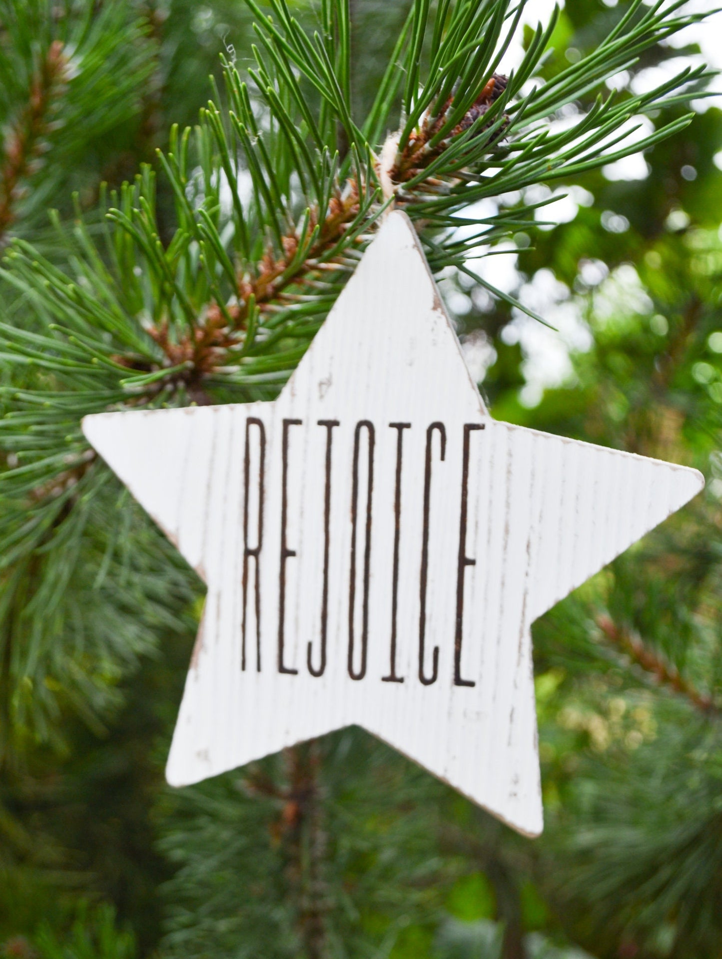 Rustic Farmhouse Star Ornament-Shabby Chic Christmas-Rustic Christmas Ornament