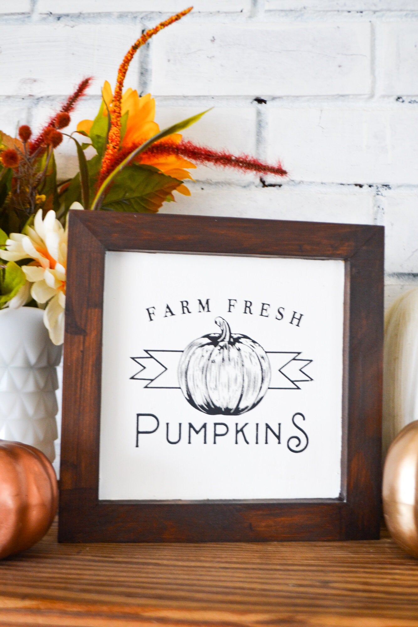 Fall Farmhouse Decor-Fall Decor-Fall Harvest Blessings-Mantel Decor-Mini House Sign-Pumpkin Decor