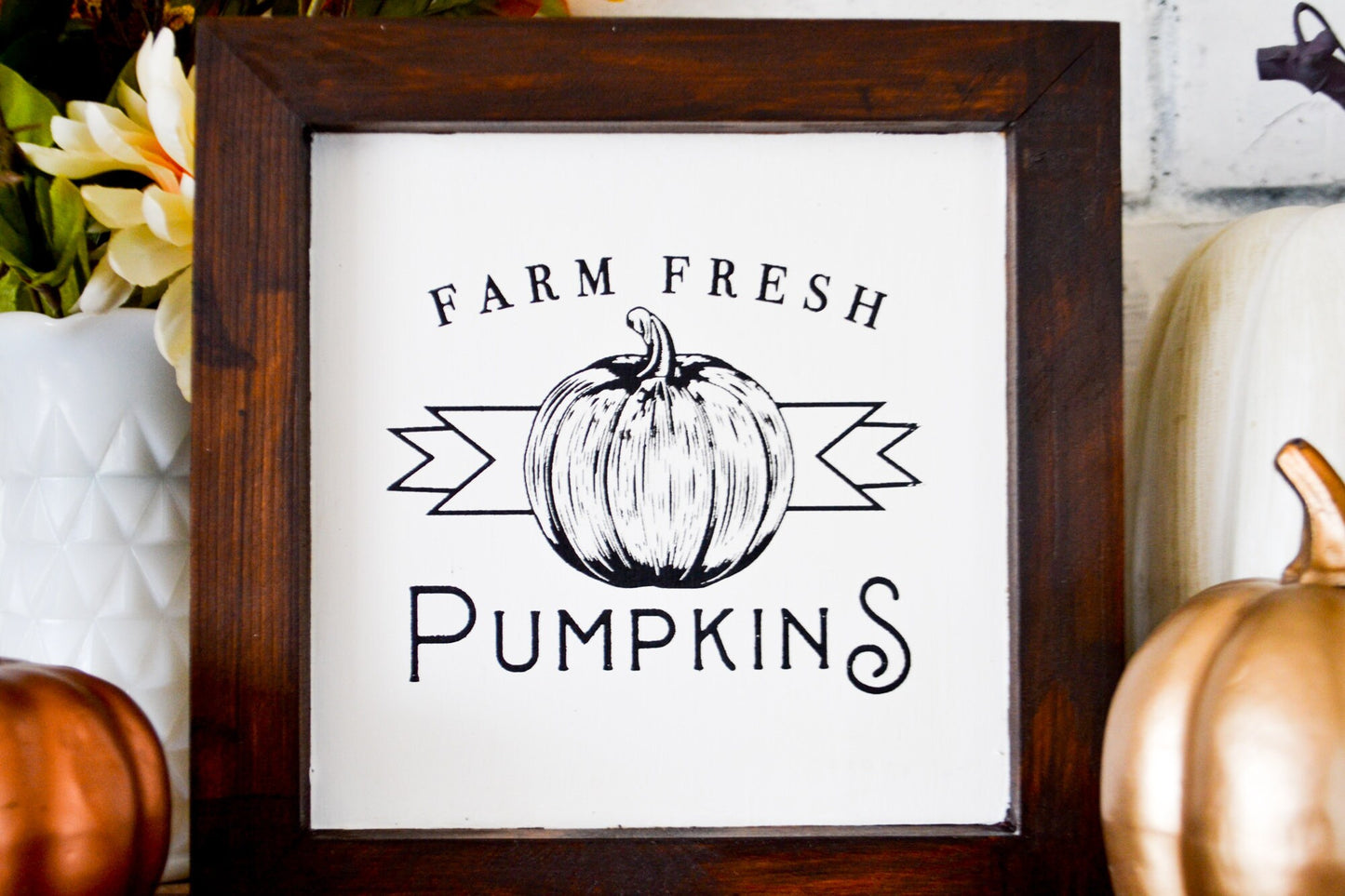 Fall Farmhouse Decor-Fall Decor-Fall Harvest Blessings-Mantel Decor-Mini House Sign-Pumpkin Decor