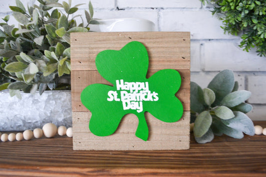 Happy St. Patrick's Day Decor-Rustic Spring Decor-Irish Decor-St. Patty's Day