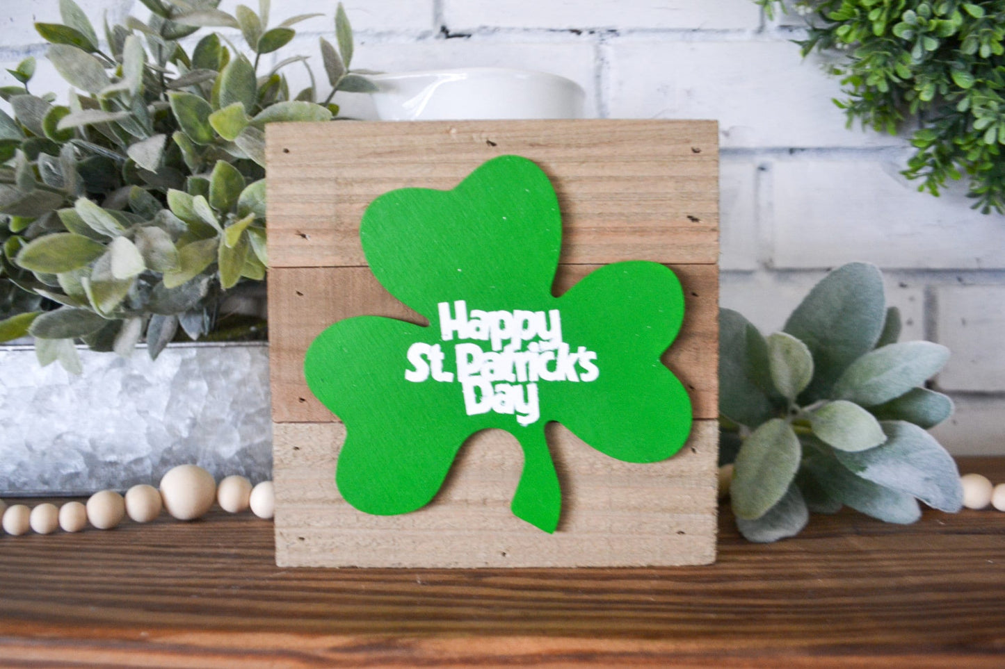 St. Patrick's Day Decor Small Wood Rustic Heart Sign-Irish Decor-St. Patty's Day