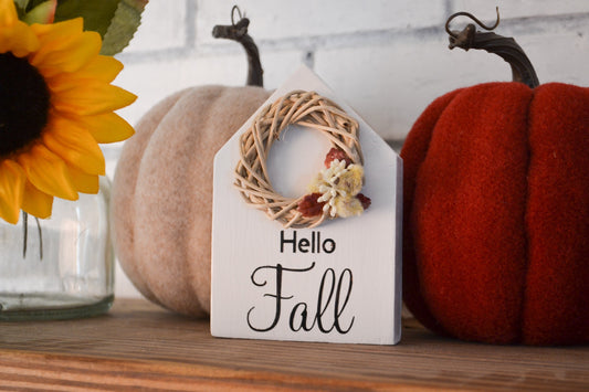 Hello Fall Tiered Tray Decor-Fall Decor for Home-Fall Decorations for Home-Fall Farmhouse Decor