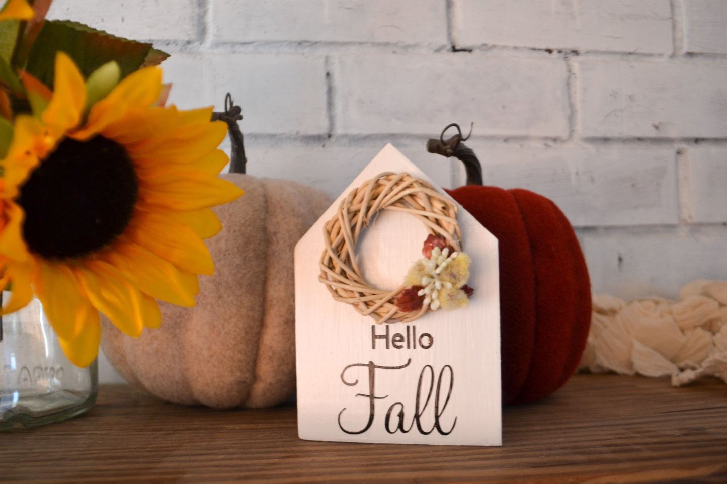 Hello Fall Tiered Tray Decor-Fall Decor for Home-Fall Decorations for Home-Fall Farmhouse Decor