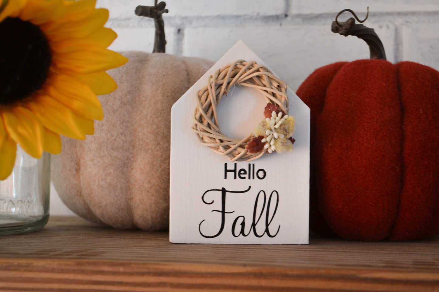 Hello Fall Tiered Tray Decor-Fall Decor for Home-Fall Decorations for Home-Fall Farmhouse Decor