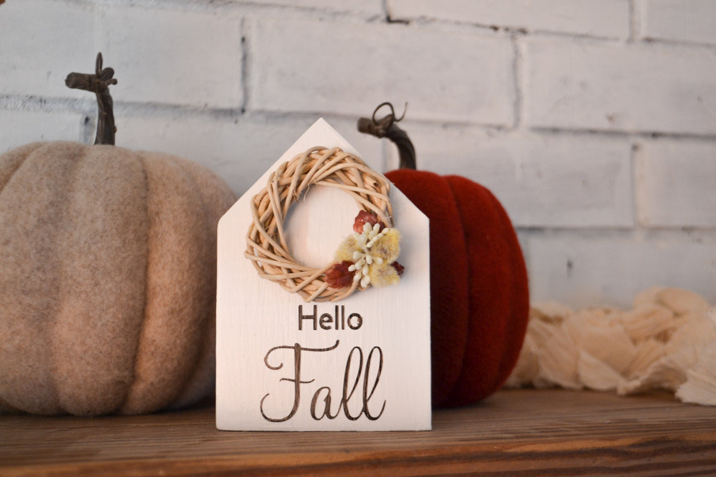 Hello Fall Tiered Tray Decor-Fall Decor for Home-Fall Decorations for Home-Fall Farmhouse Decor