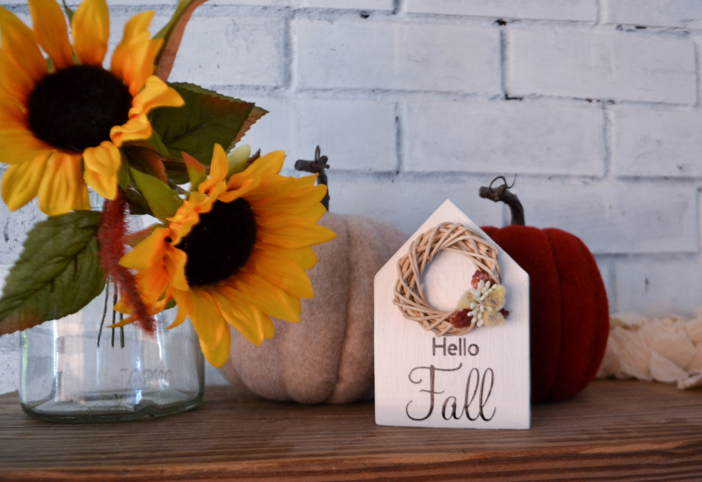 Hello Fall Tiered Tray Decor-Fall Decor for Home-Fall Decorations for Home-Fall Farmhouse Decor