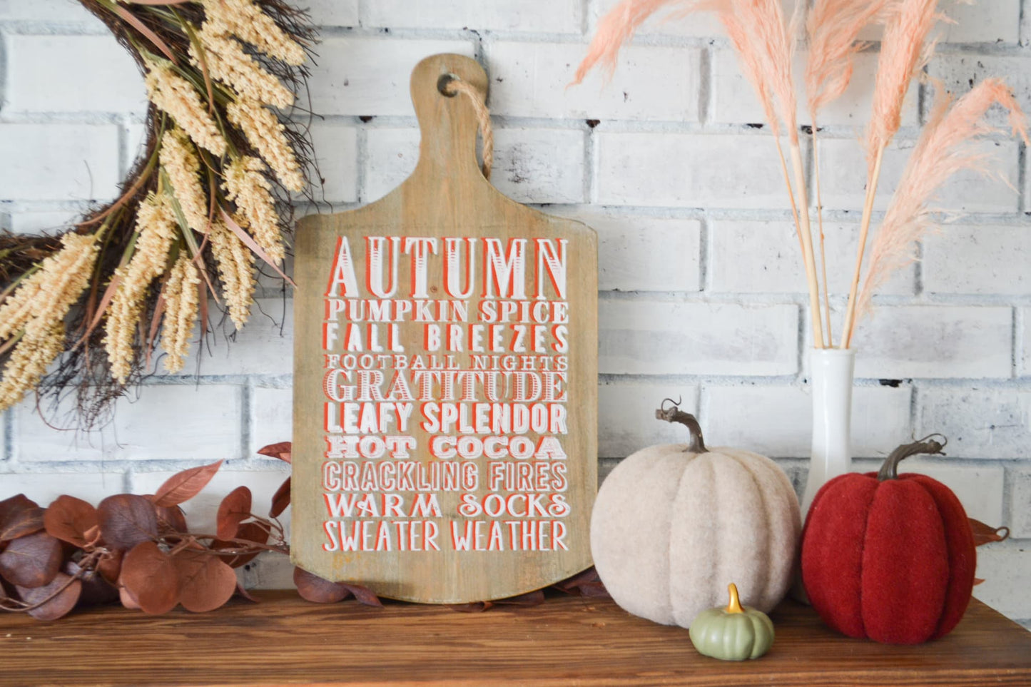 Fall Decor, Autumn decor, Farmhouse Fall Decor, Fall Wood Sign, Sweater Weather, Large Fall Sign, Rustic Fall Decoration