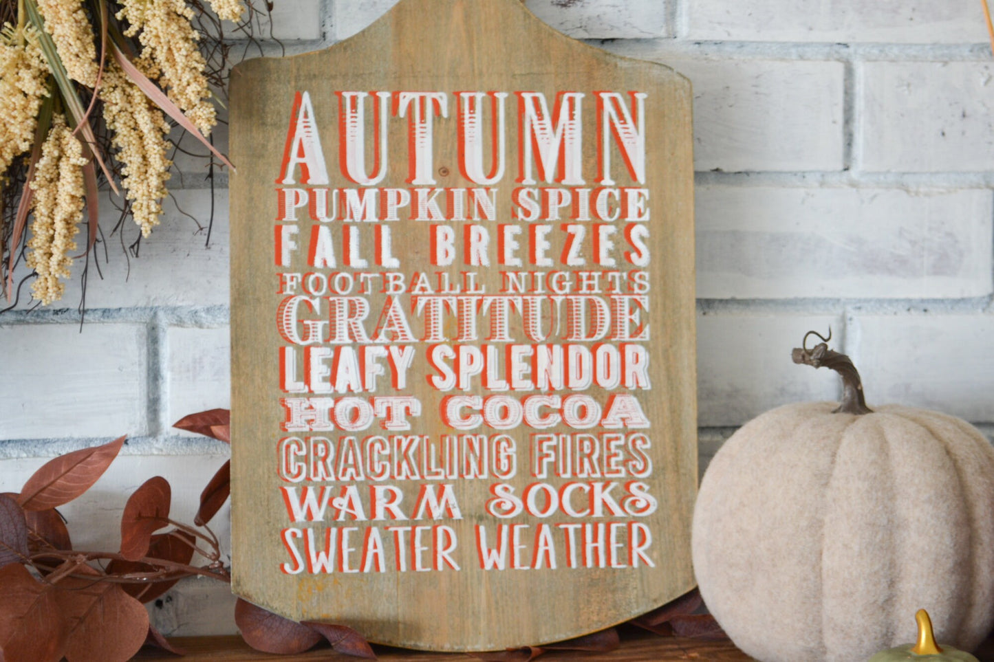 Fall Decor, Autumn decor, Farmhouse Fall Decor, Fall Wood Sign, Sweater Weather, Large Fall Sign, Rustic Fall Decoration