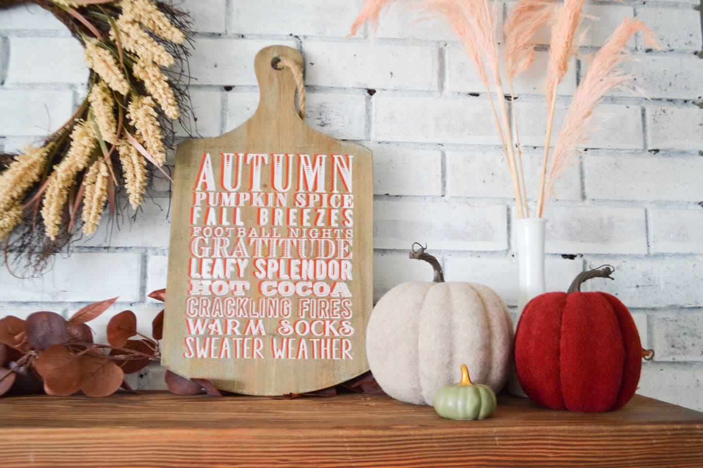 Fall Decor, Autumn decor, Farmhouse Fall Decor, Fall Wood Sign, Sweater Weather, Large Fall Sign, Rustic Fall Decoration