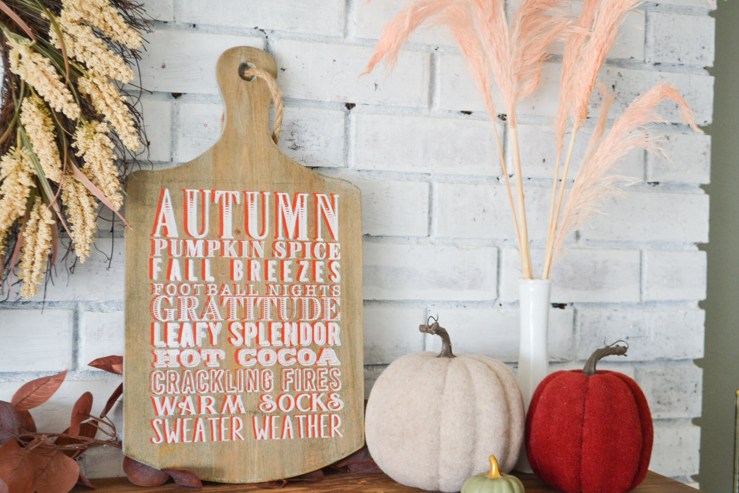 Fall Decor, Autumn decor, Farmhouse Fall Decor, Fall Wood Sign, Sweater Weather, Large Fall Sign, Rustic Fall Decoration