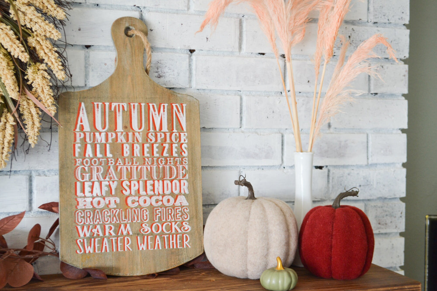 Fall Decor, Autumn decor, Farmhouse Fall Decor, Fall Wood Sign, Sweater Weather, Large Fall Sign, Rustic Fall Decoration