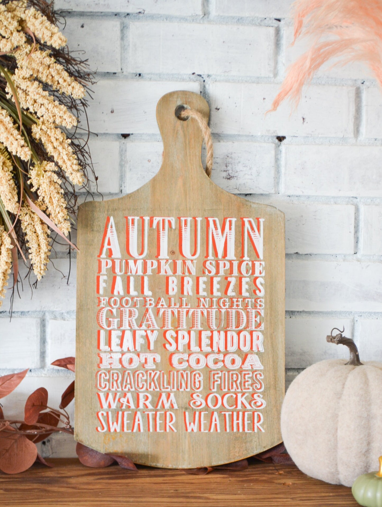 Fall Decor, Autumn decor, Farmhouse Fall Decor, Fall Wood Sign, Sweater Weather, Large Fall Sign, Rustic Fall Decoration