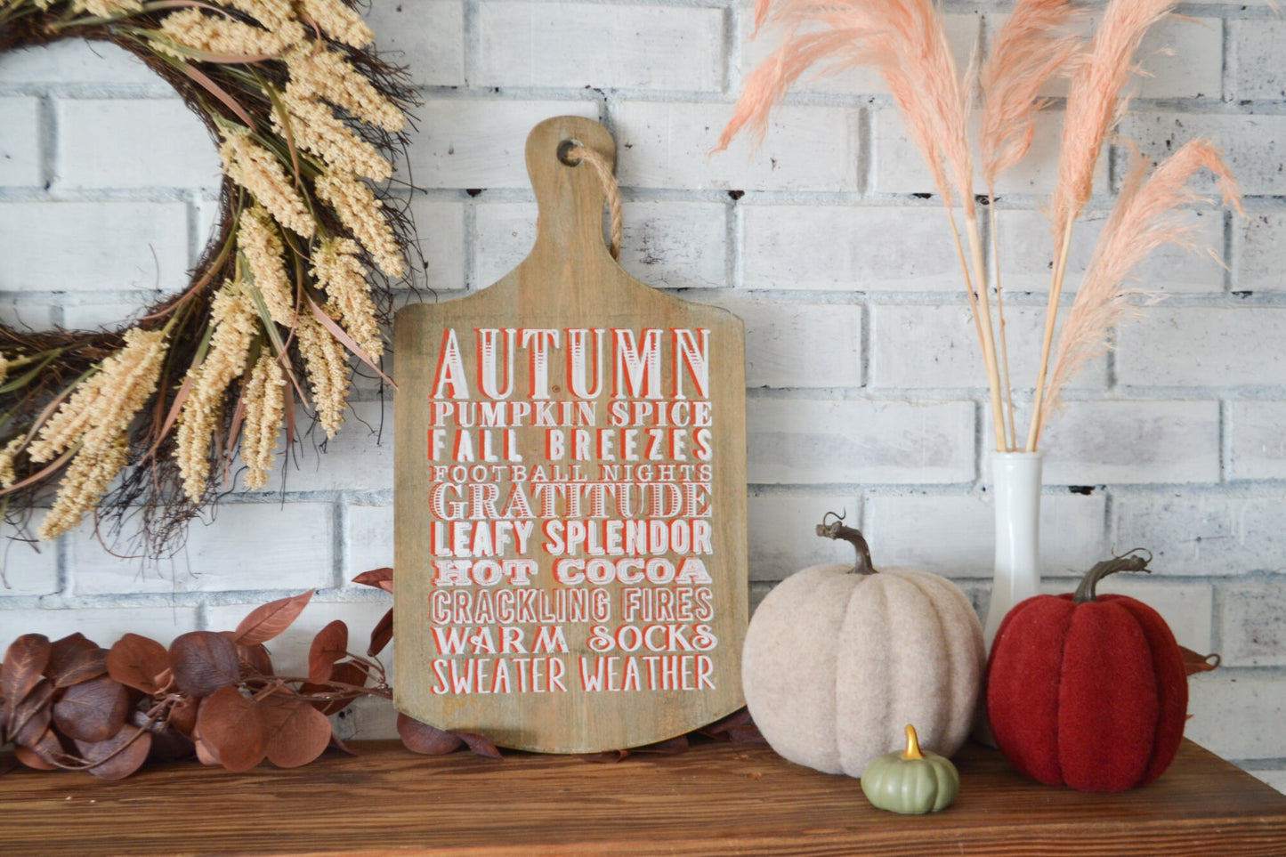 Fall Decor, Autumn decor, Farmhouse Fall Decor, Fall Wood Sign, Sweater Weather, Large Fall Sign, Rustic Fall Decoration