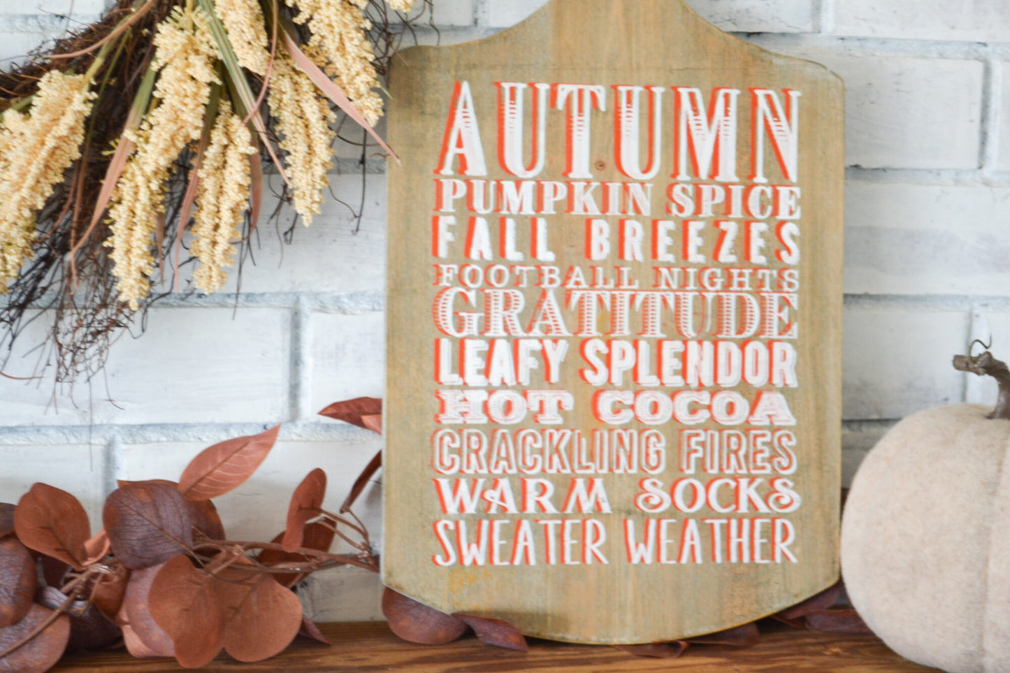 Fall Decor, Autumn decor, Farmhouse Fall Decor, Fall Wood Sign, Sweater Weather, Large Fall Sign, Rustic Fall Decoration