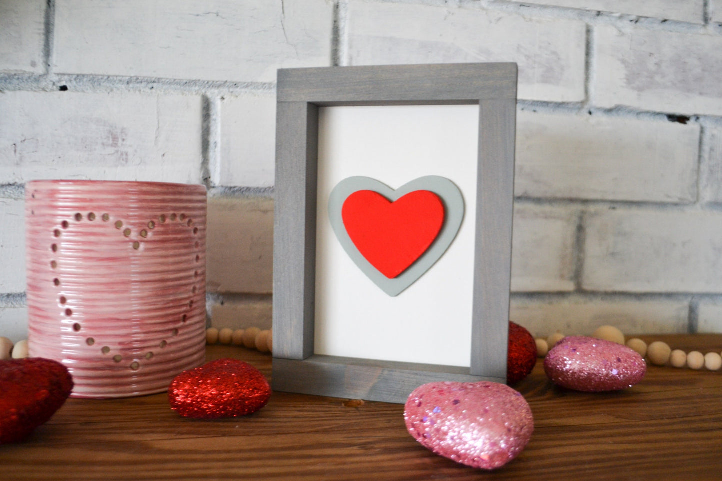 Valentine's Day Decor-Heart Decor-Tiered Tray Decor-Valentine Tiered Tray-Mini Valentines Day Sign