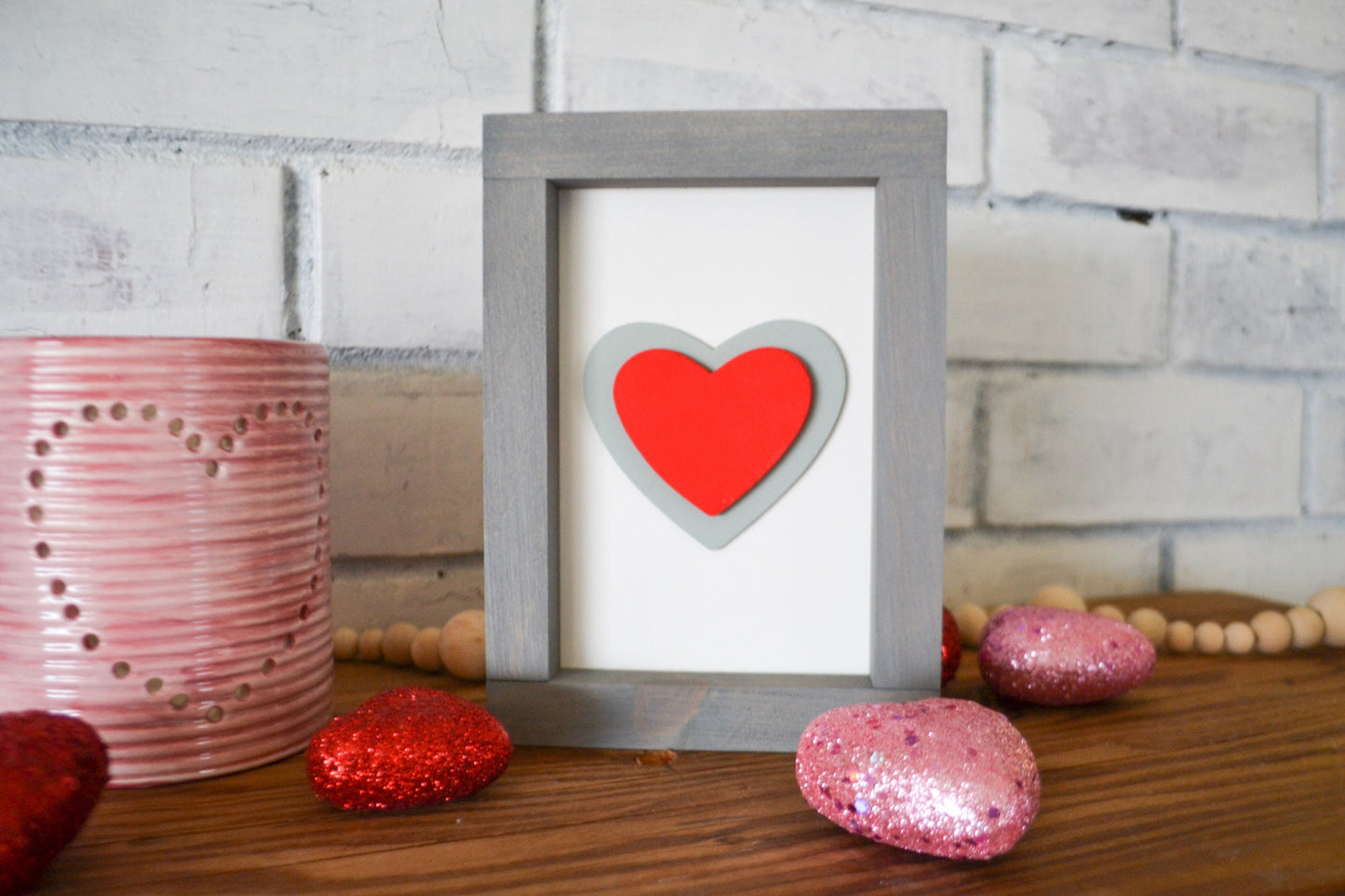 Valentine's Day Decor-Heart Decor-Tiered Tray Decor-Valentine Tiered Tray-Mini Valentines Day Sign