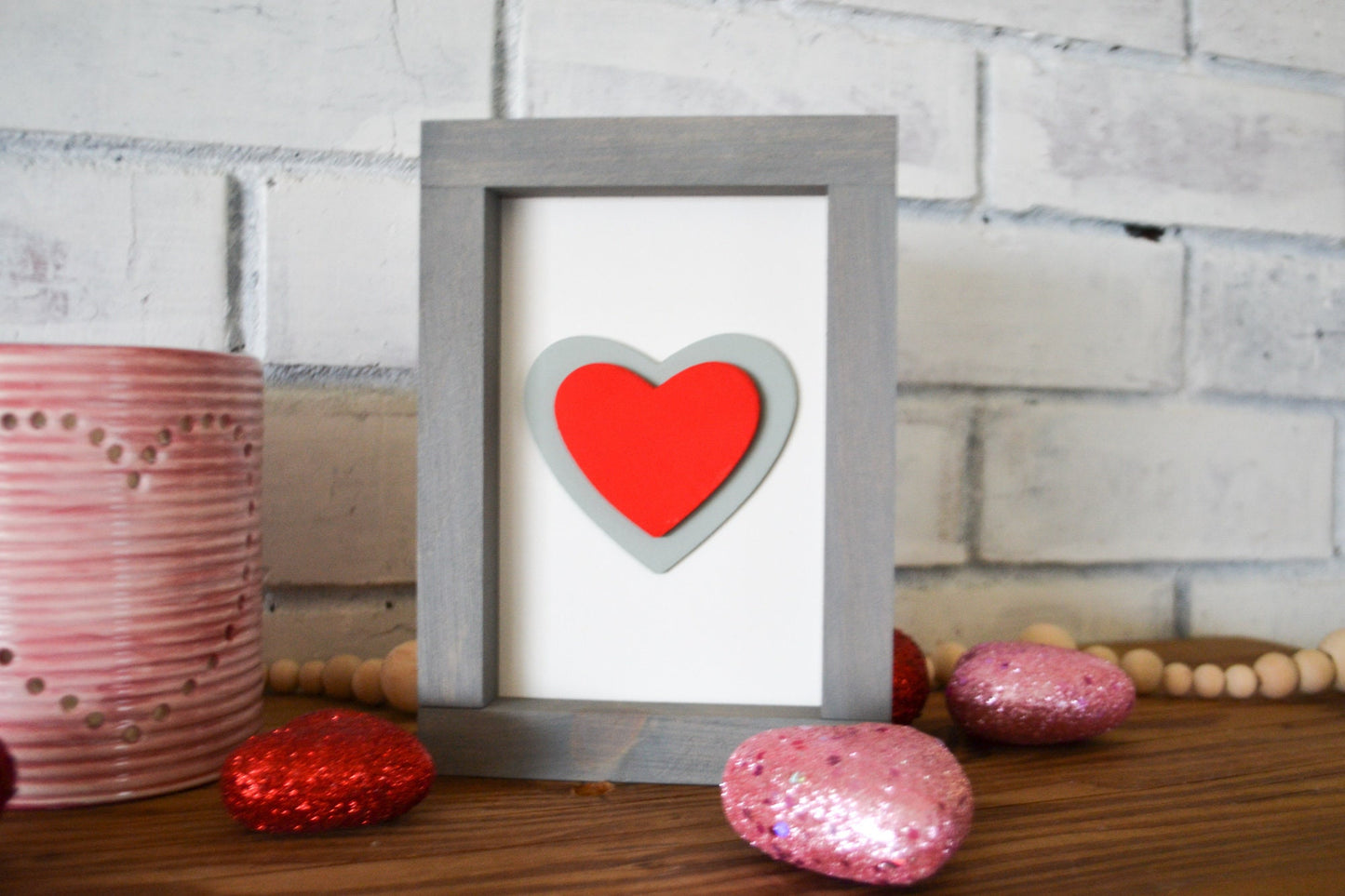 Valentine's Day Decor-Heart Decor-Tiered Tray Decor-Valentine Tiered Tray-Mini Valentines Day Sign