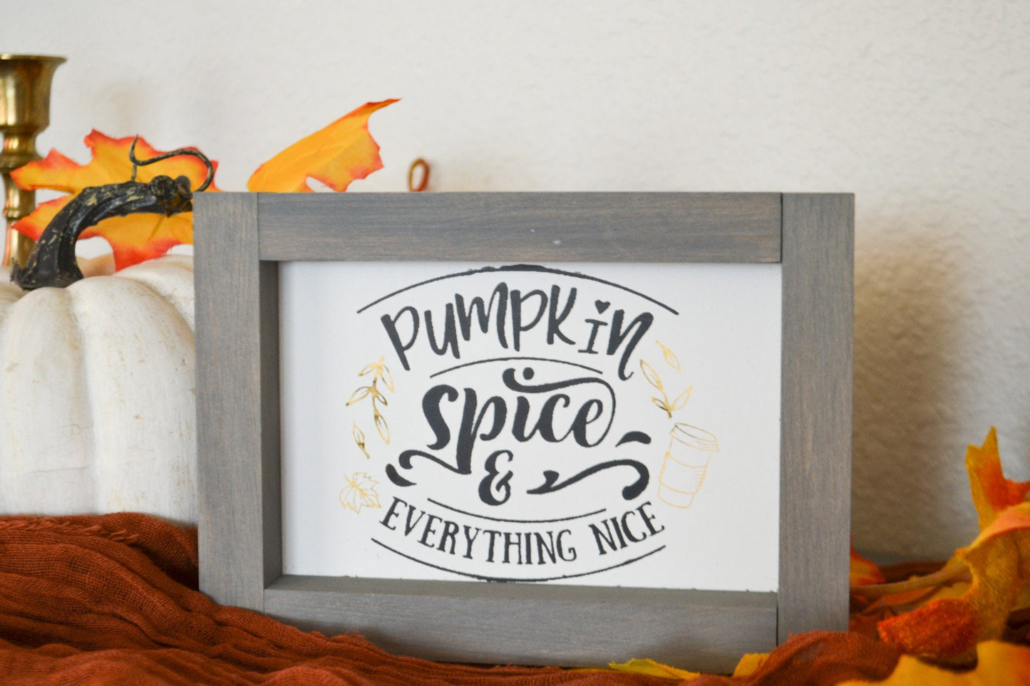 Pumpkin Spice Sign, Fall Decor, Tiered Tray Decor, Hello Fall, Fall Love, Autumn Decor