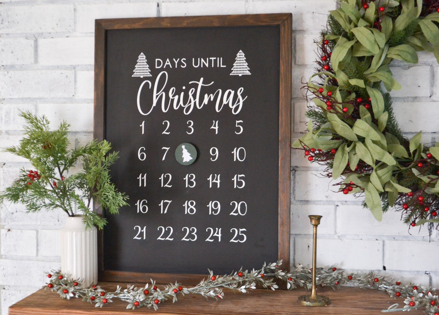 Christmas Countdown Calendar Hanging Advent Calendar Christmas Countdown Christmas Decor Farmhouse Christmas