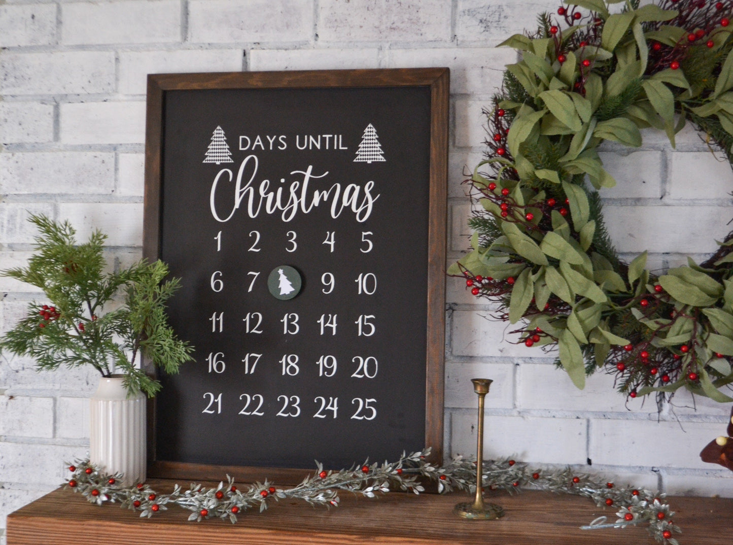 Christmas Countdown Calendar Hanging Advent Calendar Christmas Countdown Christmas Decor Farmhouse Christmas