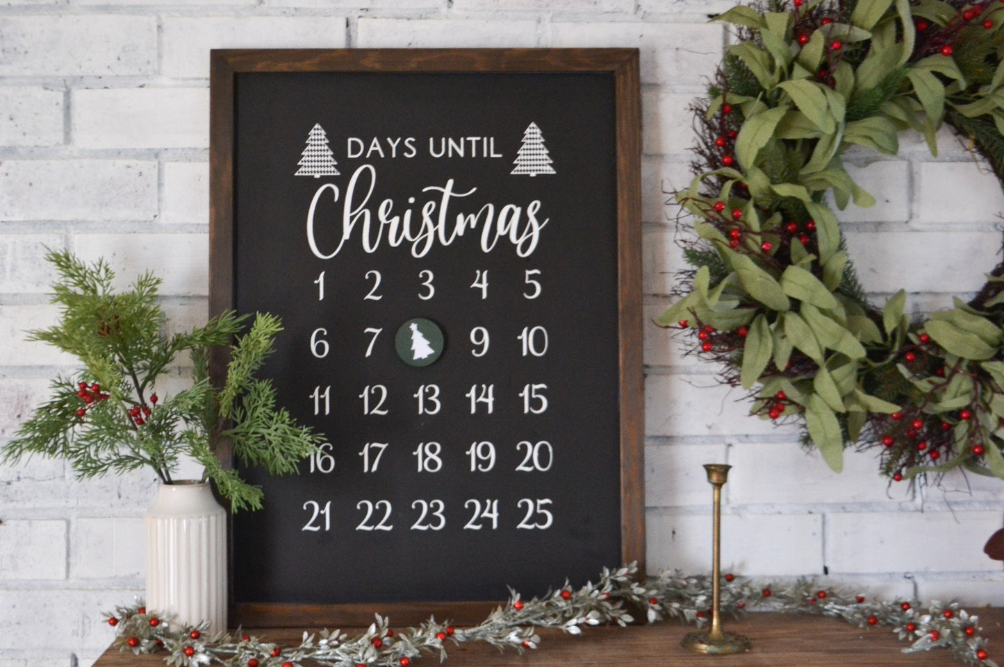 Christmas Countdown Calendar Hanging Advent Calendar Christmas Countdown Christmas Decor Farmhouse Christmas