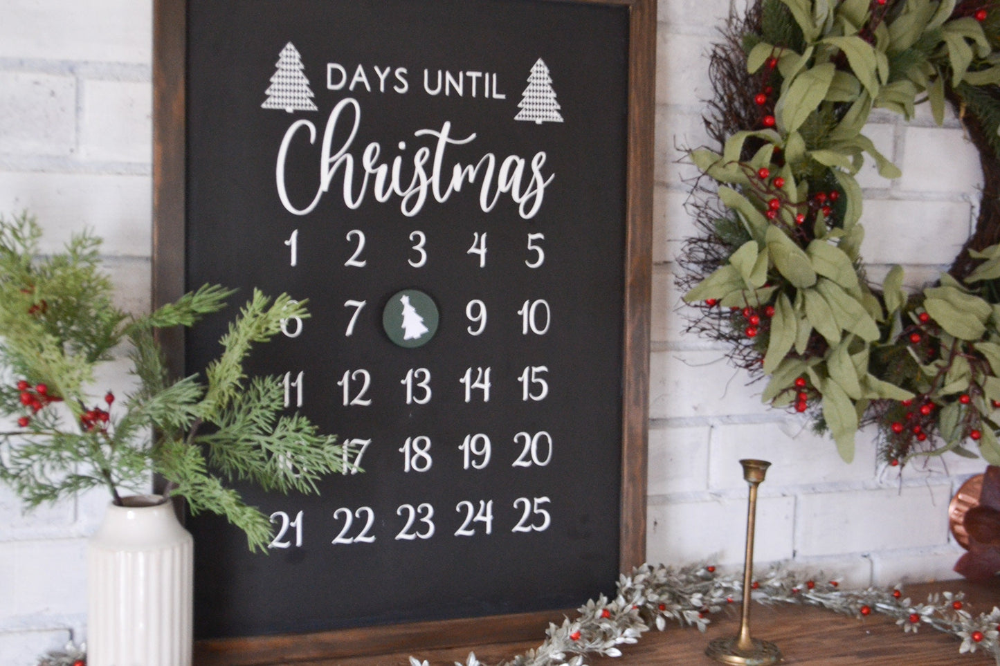 Christmas Countdown Calendar Hanging Advent Calendar Christmas Countdown Christmas Decor Farmhouse Christmas