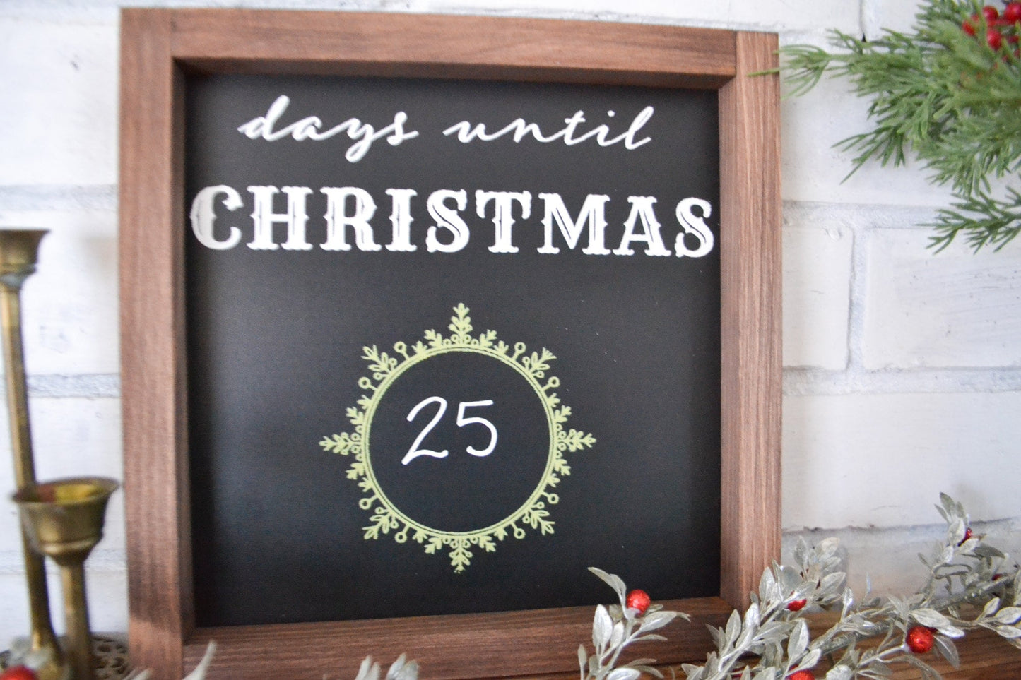 Christmas Countdown Calendar-Hanging Advent Calendar-Christmas Countdown-Christmas Decor-Customizable Christmas Countdown