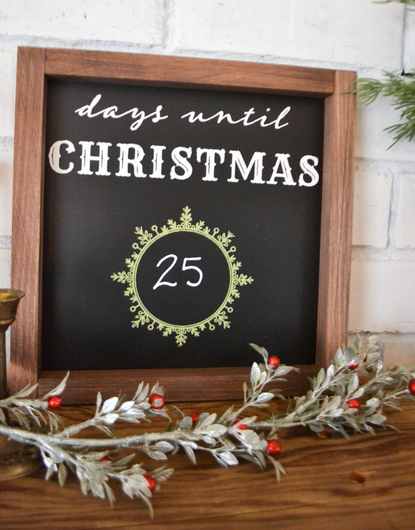 Christmas Countdown Calendar-Hanging Advent Calendar-Christmas Countdown-Christmas Decor-Customizable Christmas Countdown