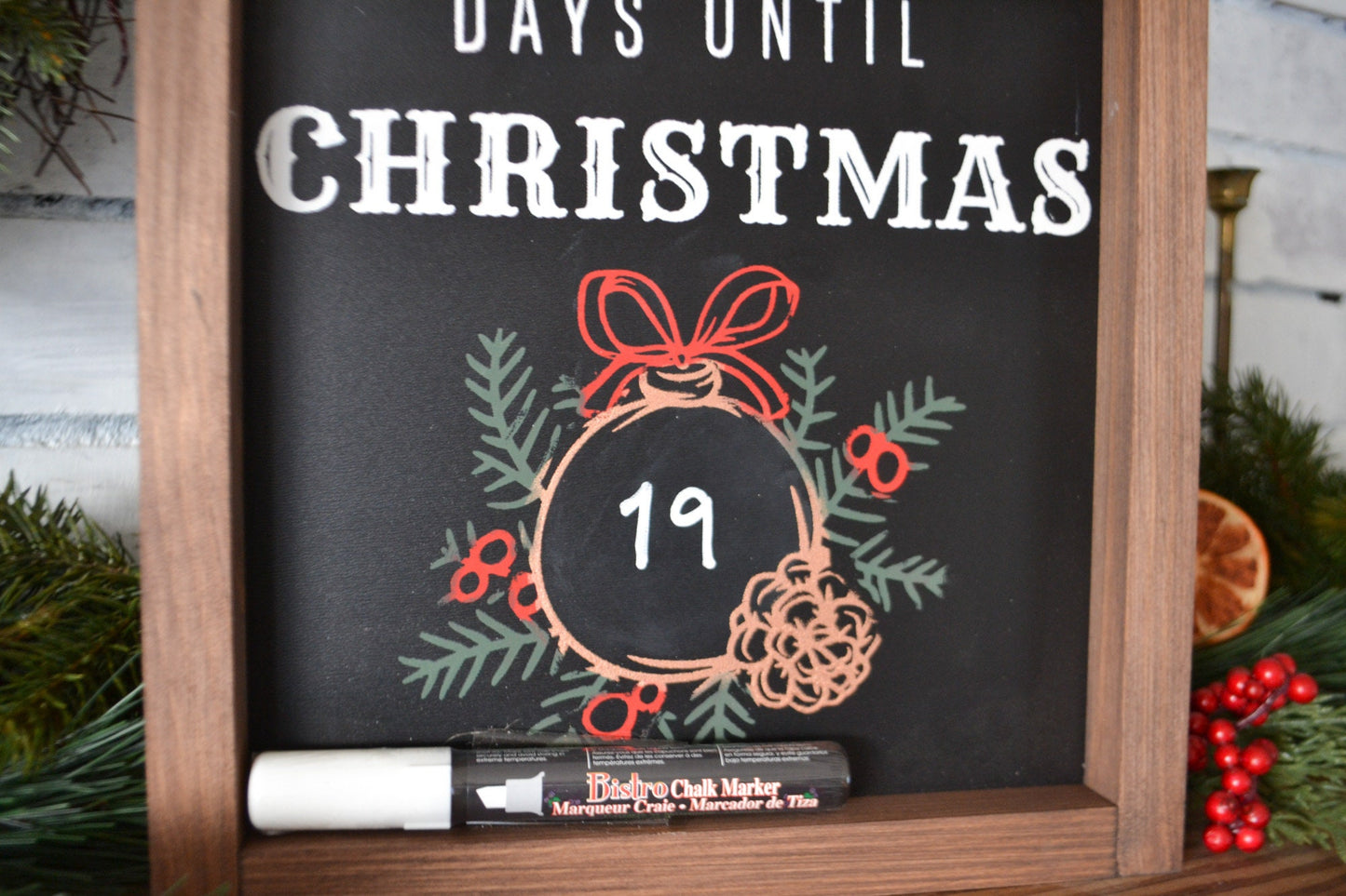 Christmas Countdown Calendar-Hanging Advent Calendar-Christmas Countdown-Christmas Decor-Farmhouse Christmas