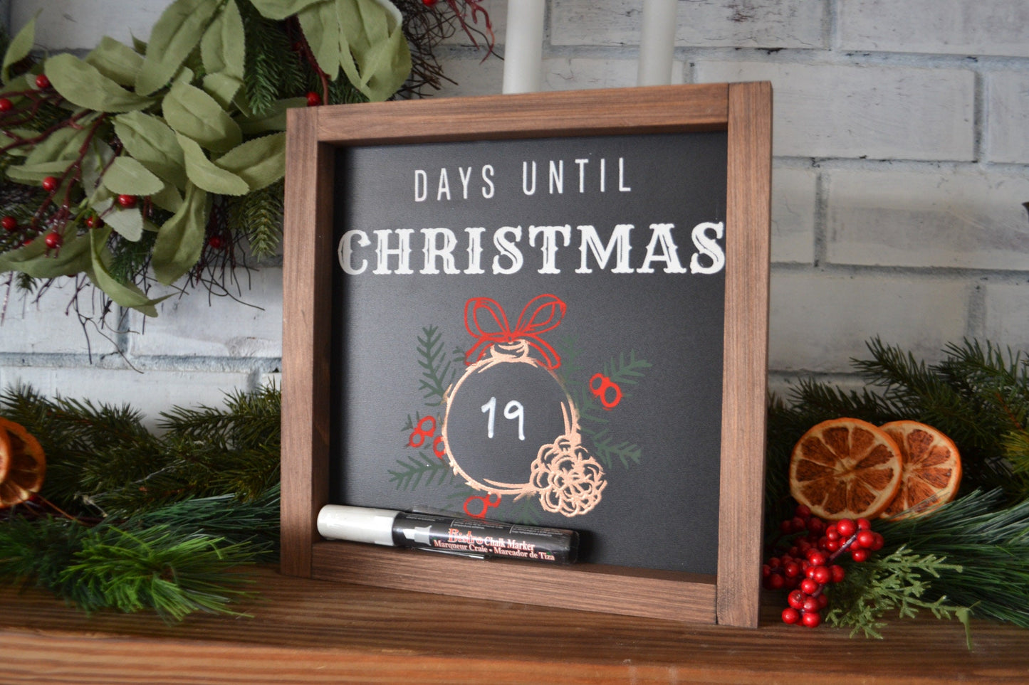 Christmas Countdown Calendar-Hanging Advent Calendar-Christmas Countdown-Christmas Decor-Farmhouse Christmas