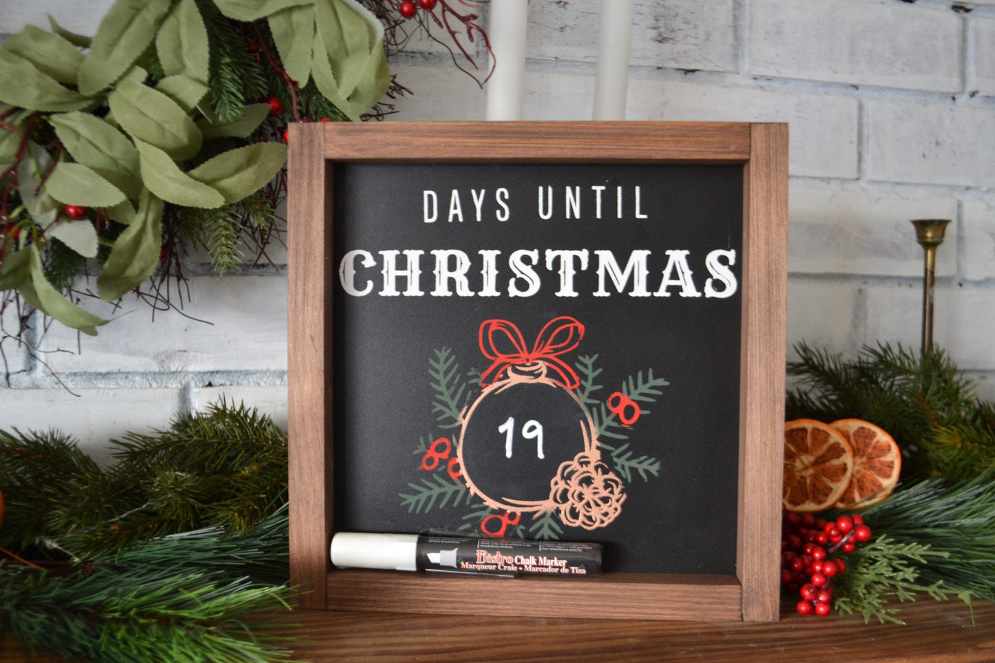 Christmas Countdown Calendar-Hanging Advent Calendar-Christmas Countdown-Christmas Decor-Farmhouse Christmas