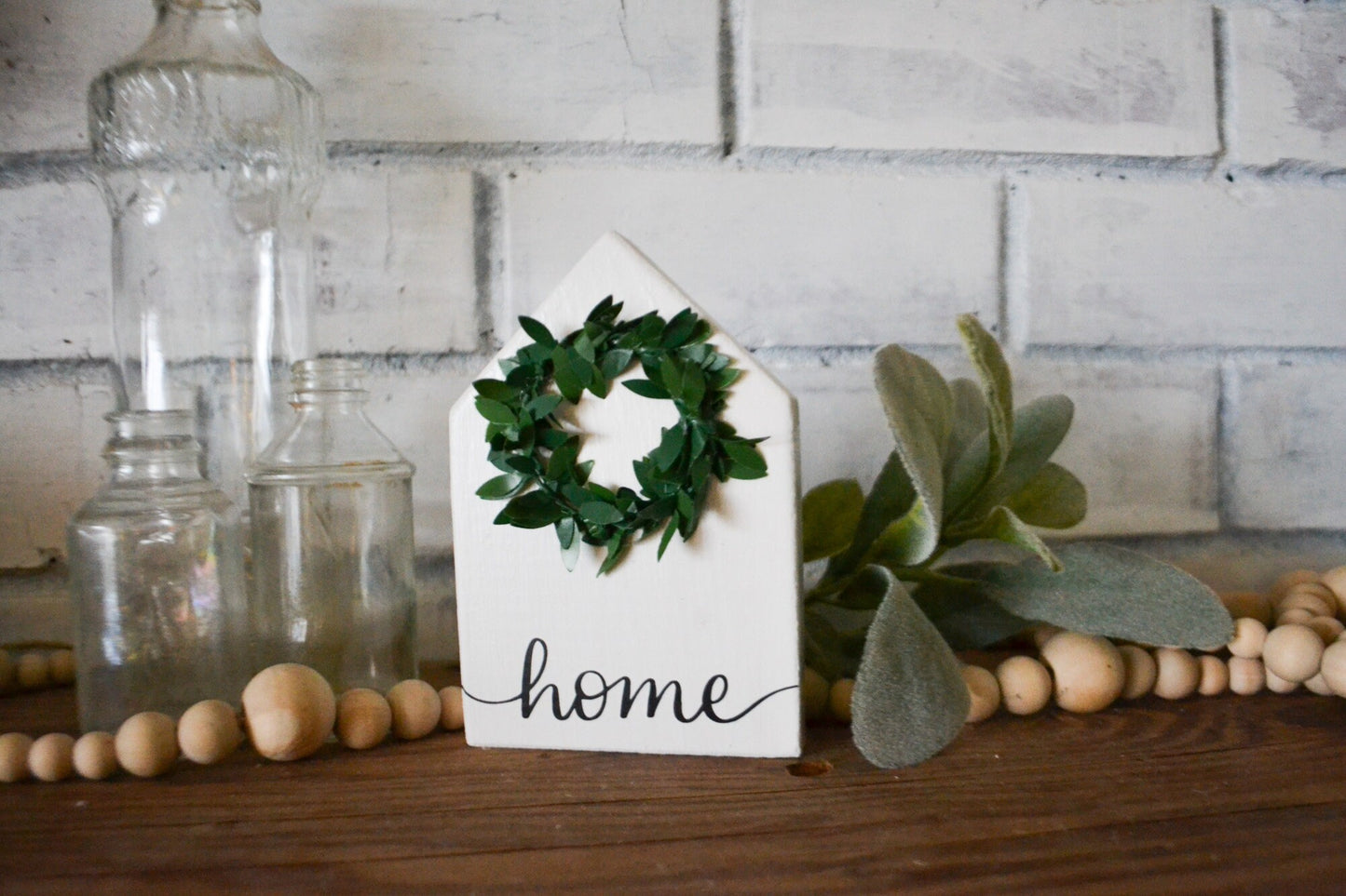 Mini Home Wreath House Decor-Mini Sign Decor-Tiered Tray Decor-Farmhouse Decor