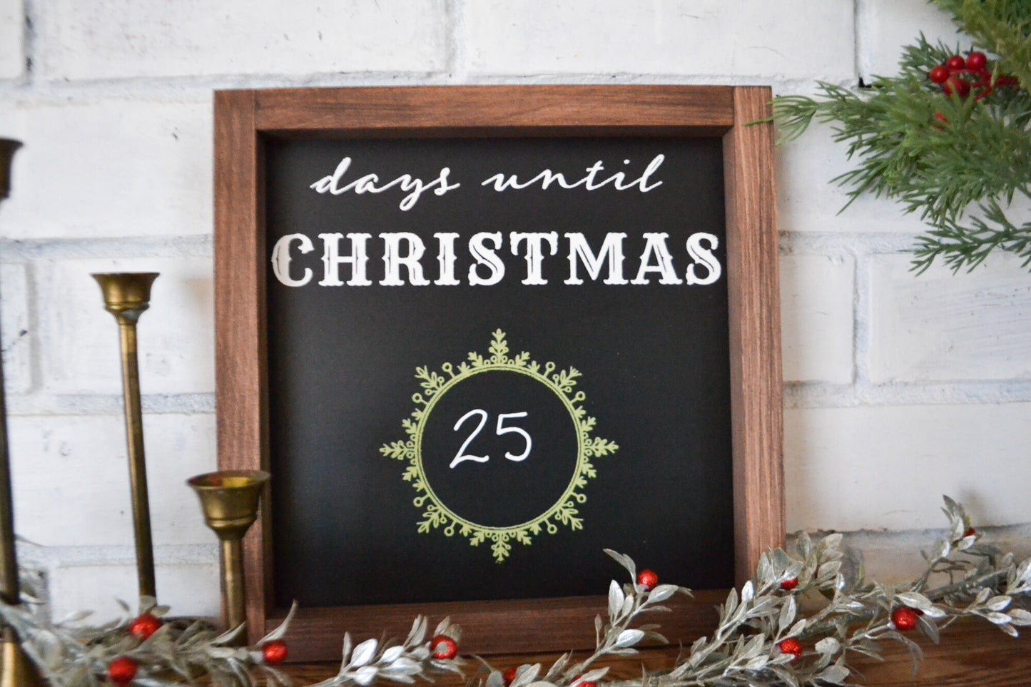 Christmas Countdown Calendar-Hanging Advent Calendar-Christmas Countdown-Christmas Decor-Customizable Christmas Countdown