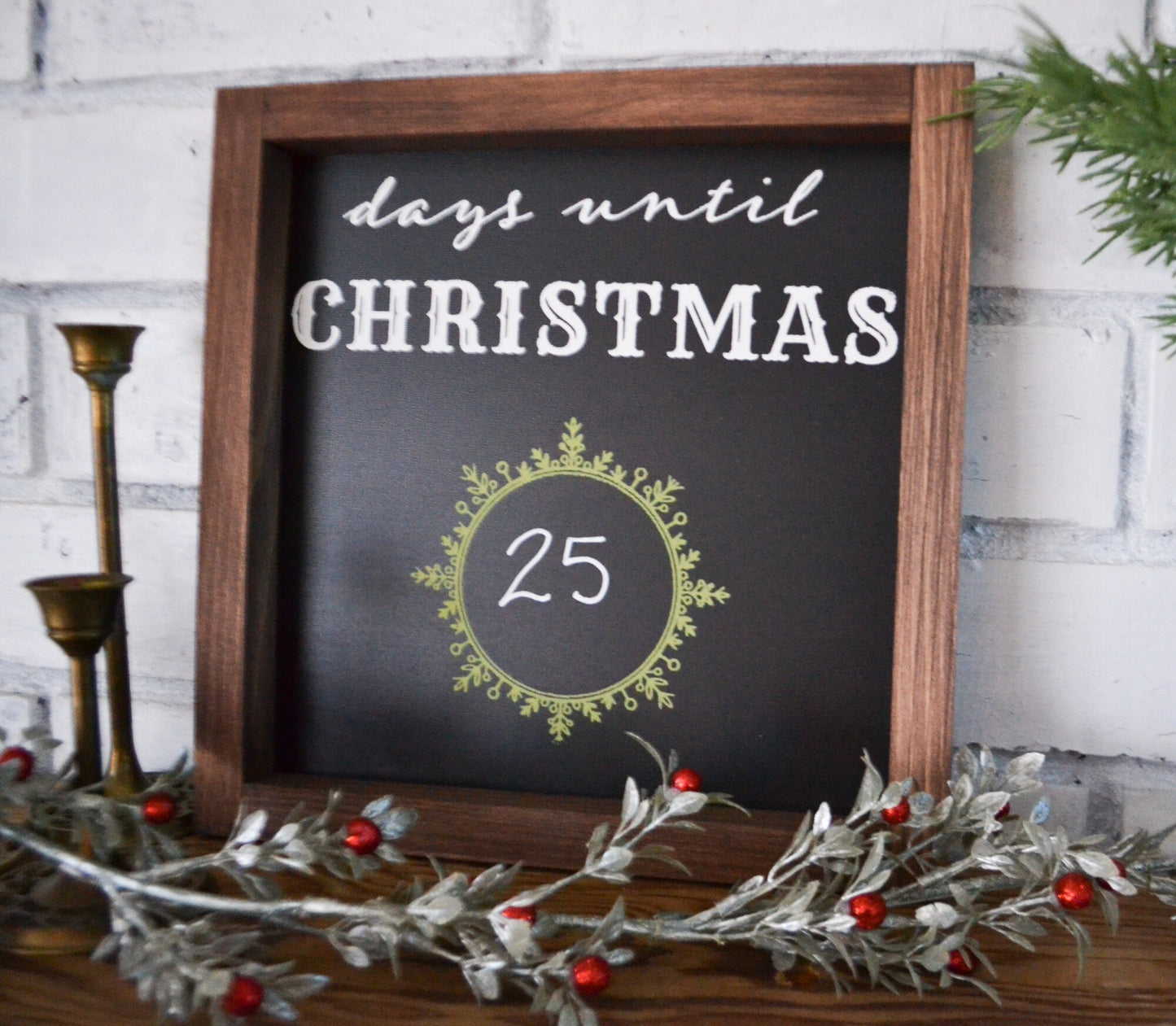 Christmas Countdown Calendar-Hanging Advent Calendar-Christmas Countdown-Christmas Decor-Customizable Christmas Countdown